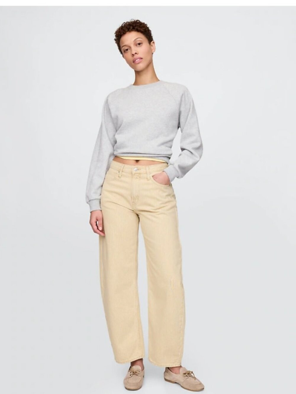 Gap barrel high rise stripe jeans/ 31/ 12R